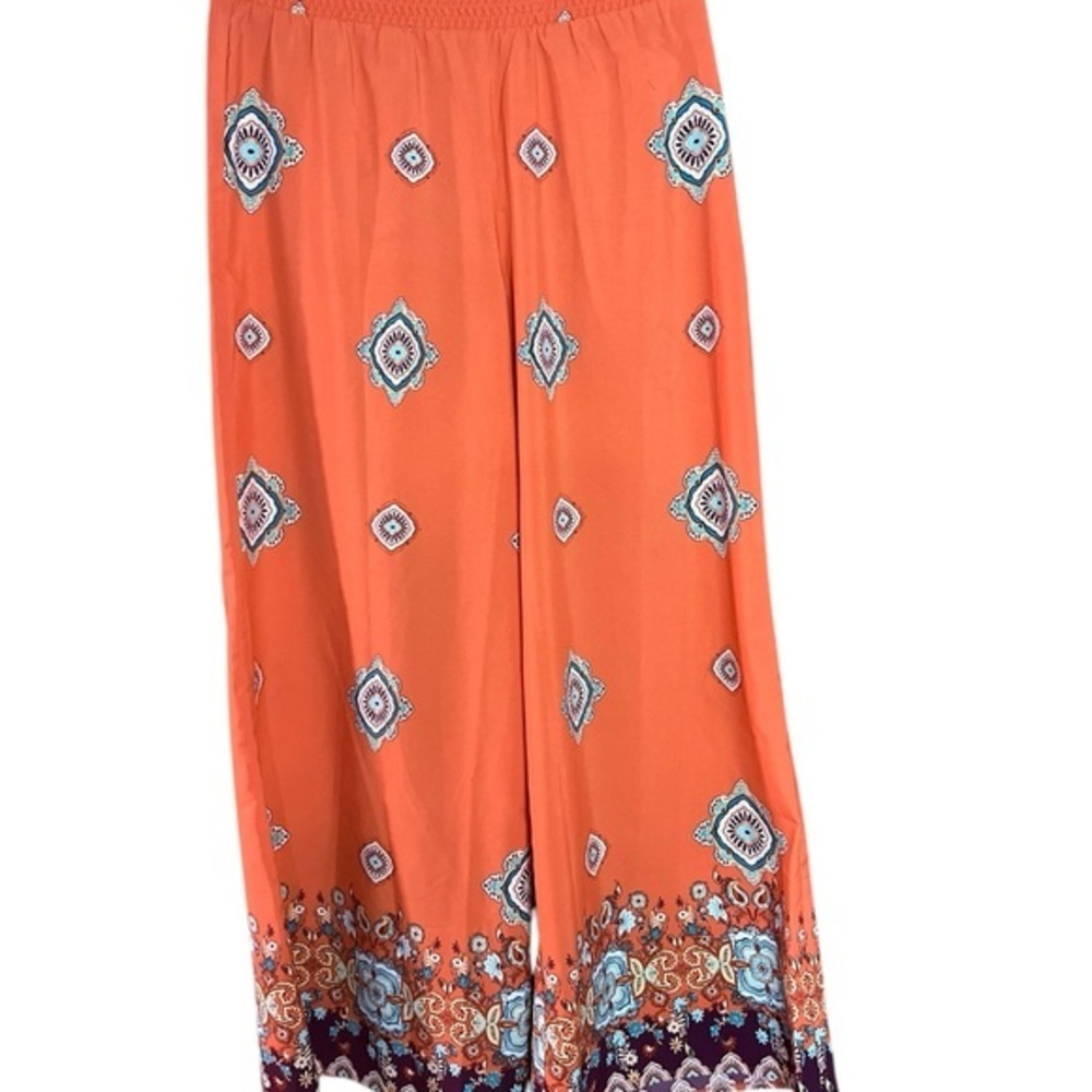 Active USA Orange Track Pants with Elastic Waistband